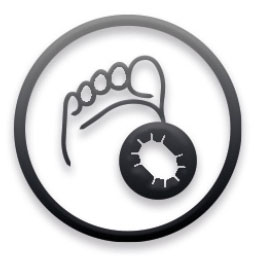 Fungal foot infection icon