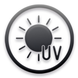 UV radiation and sunburn icon
