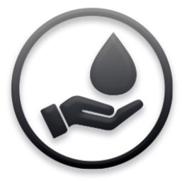 hand icon with a drop